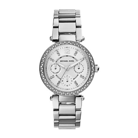 michael kors mk5615 parker silver ladies bracelet watch|Parker Pavé Silver.